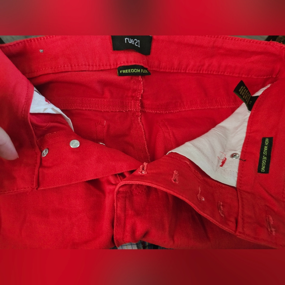 Beautiful Red High Waist Jeggings!!! - Picture 9 of 10